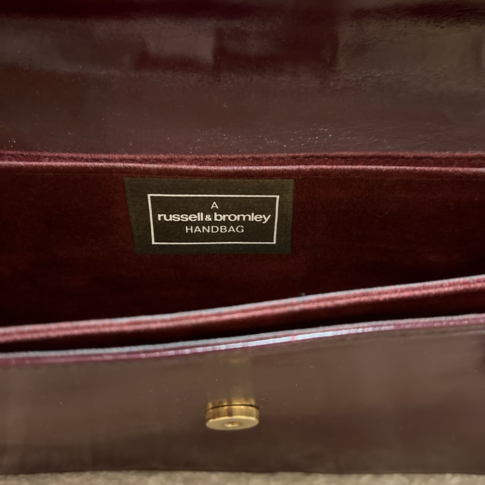 Vintage Elegant Dark RedWine/Burgandy Leather Handbag - Picture 8 of 12